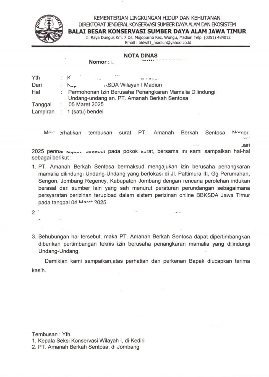 Proses Pendampingan Izin penangkaran Rusa